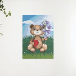 Schilderen op nummer – Teddybeer met lelietje-van-dalen – SEOS Shop ®