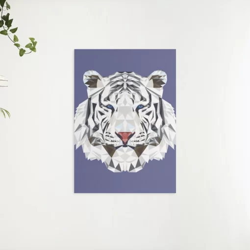 Schilderen op nummer – Witte tijger polygoon – SEOS Shop ®