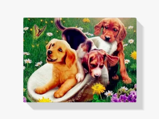 Schilderen op nummer – Honden en bloemen – SEOS Shop ®