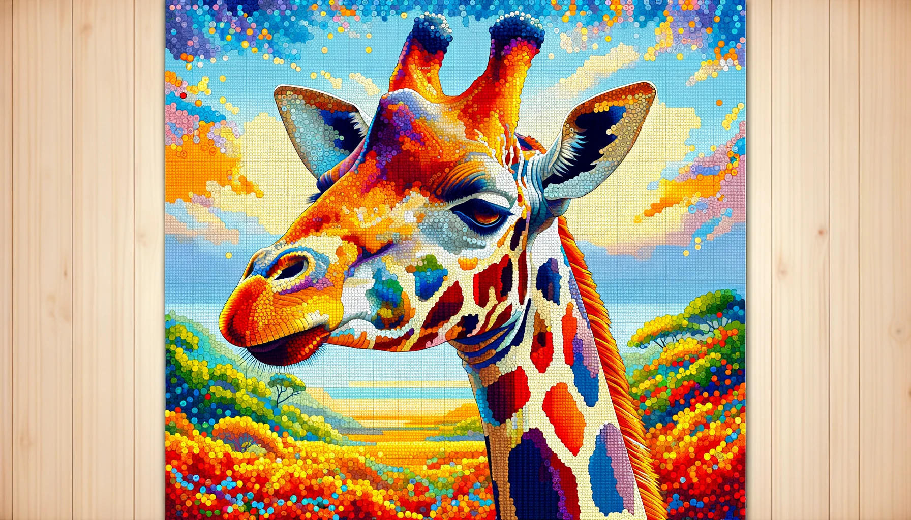 schilderen op nummer Giraffe