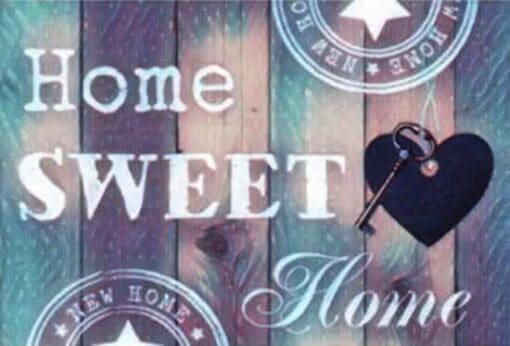 Schilderen op nummer – Home Sweet Home blauw paars – SEOS Shop ®
