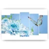Schilderen op nummer – Blauwe vlinder bij witte bloem 5 luik – SEOS Shop ®