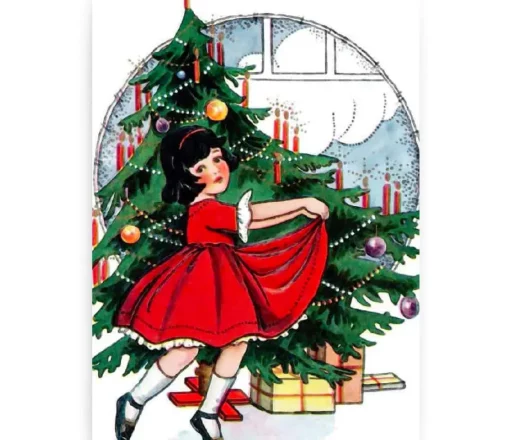 Schilderen op nummer – Kerstboom met meisje – SEOS Shop ®