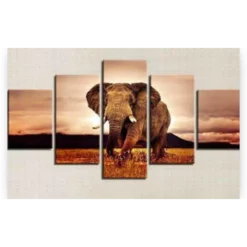 Schilderen op nummer – Olifant in Afrika 5 luik – SEOS Shop ®