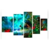 Schilderen op nummer – Pauw in kleurrijk bos 5 luik – SEOS Shop ®