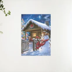 Schilderen op nummer – Sneeuwpop voor kersthuisje – SEOS Shop ®
