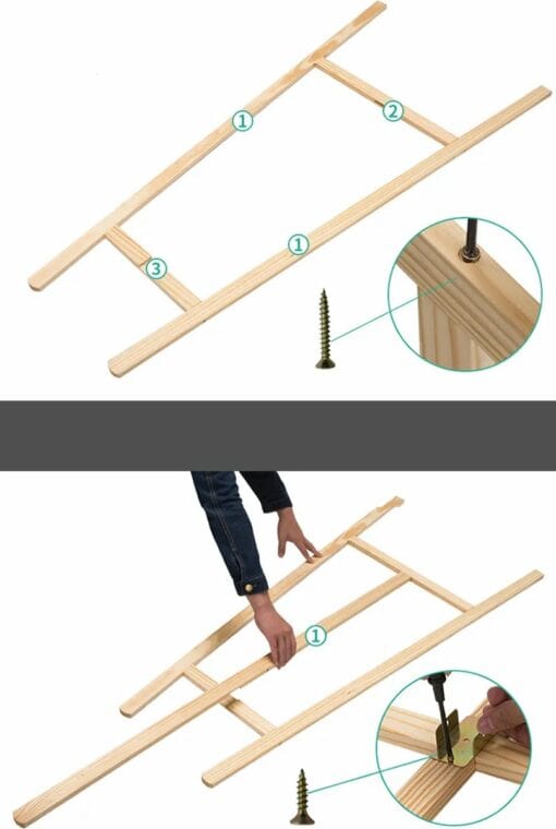 Schilderen op nummer – Schildersezel – Houten schildersezel 175CM, tekentafel schilderen, A-frame opvouwbaar dennenhout kunstenaar Art Craft Verstelbare schildersezel Display Statief Reclame Displaystandaard Schildersezels | SEOS Shop ®