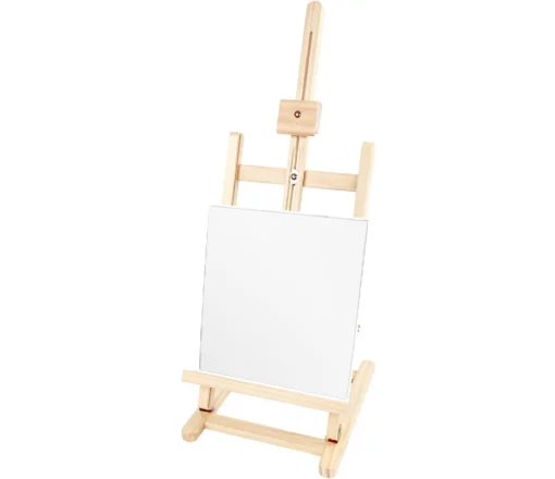 Schilderen op nummer – Schildersezel – Houten schildersezel 76 cm tafelmodel met canvas schildersdoek 30 x 30 cm | SEOS Shop ®