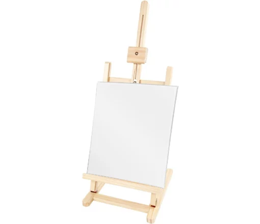 Schilderen op nummer – Schildersezel – Houten schildersezel 76 cm tafelmodel met canvas schildersdoek 30 x 42 cm | SEOS Shop ®