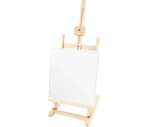 Schilderen op nummer – Schildersezel – Houten schildersezel 76 cm tafelmodel met canvas schildersdoek 40 x 40 cm | SEOS Shop ®