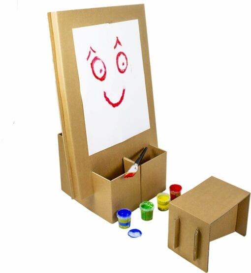 Schilderen op nummer – Schildersezel – Kartonnen Kinder Schildersezel met Zitje – Duurzaam karton | SEOS Shop ®