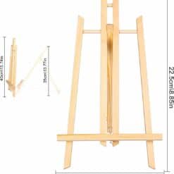 Schilderen op nummer – Schildersezel – Viesap Ezels, 2 stuks houten , 40 cm fotostandaard van massief hout, display-tafelezel, inklapbaar en ruimtebesparend, decoratieve standaard | SEOS Shop ®