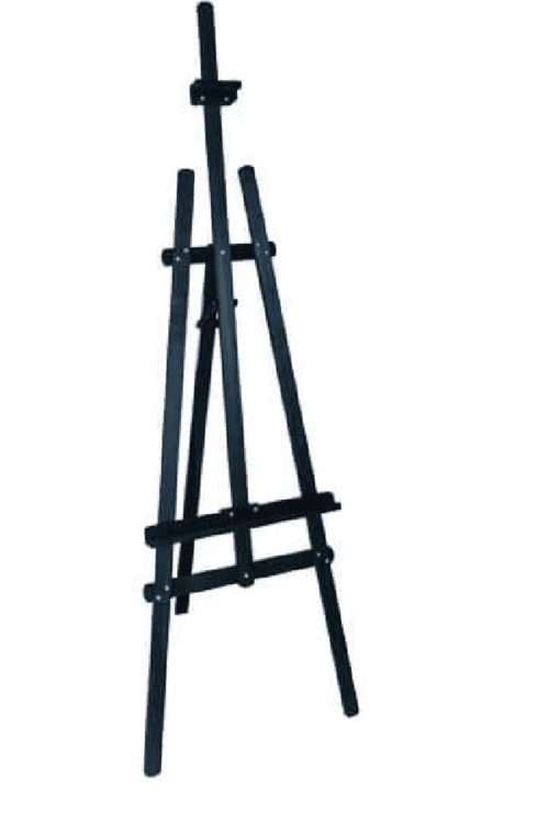 Schilderen op nummer – Schildersezel – Zwart kleur – 172*52 cm – professionele – dennenhout – driepootezel – atelierezel – veldezel – studio ezel | SEOS Shop ® 