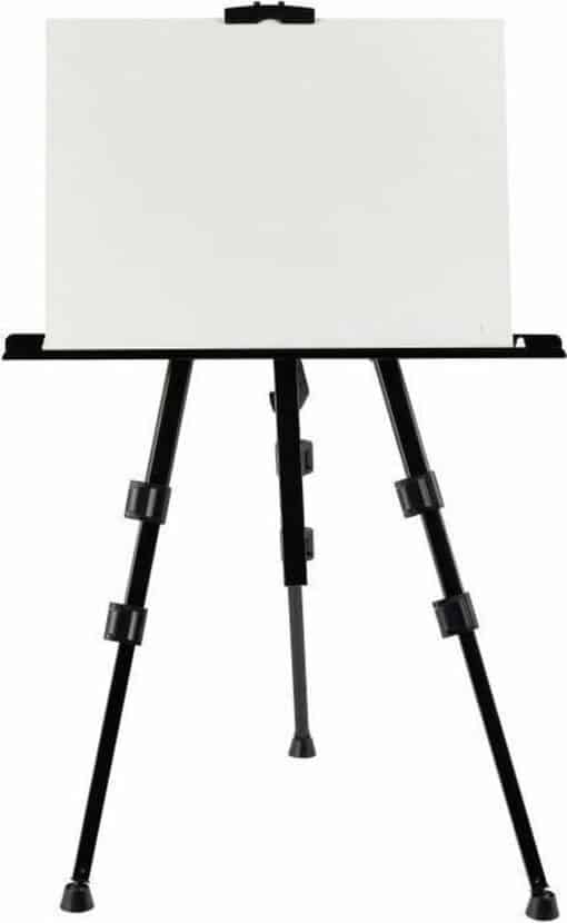 Schilderen op nummer – Schildersezel – Zwarte Verstelbare Schildersezel 175CM in Tas, Standaard Schilderij Driepoot Metaal Lichtgewicht | SEOS Shop ®