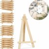 Schilderen op nummer – Schildersezel – schildersezel klein – mini ezel – 40 stuks – menukaarthouder – fotohouder hout | SEOS Shop ®