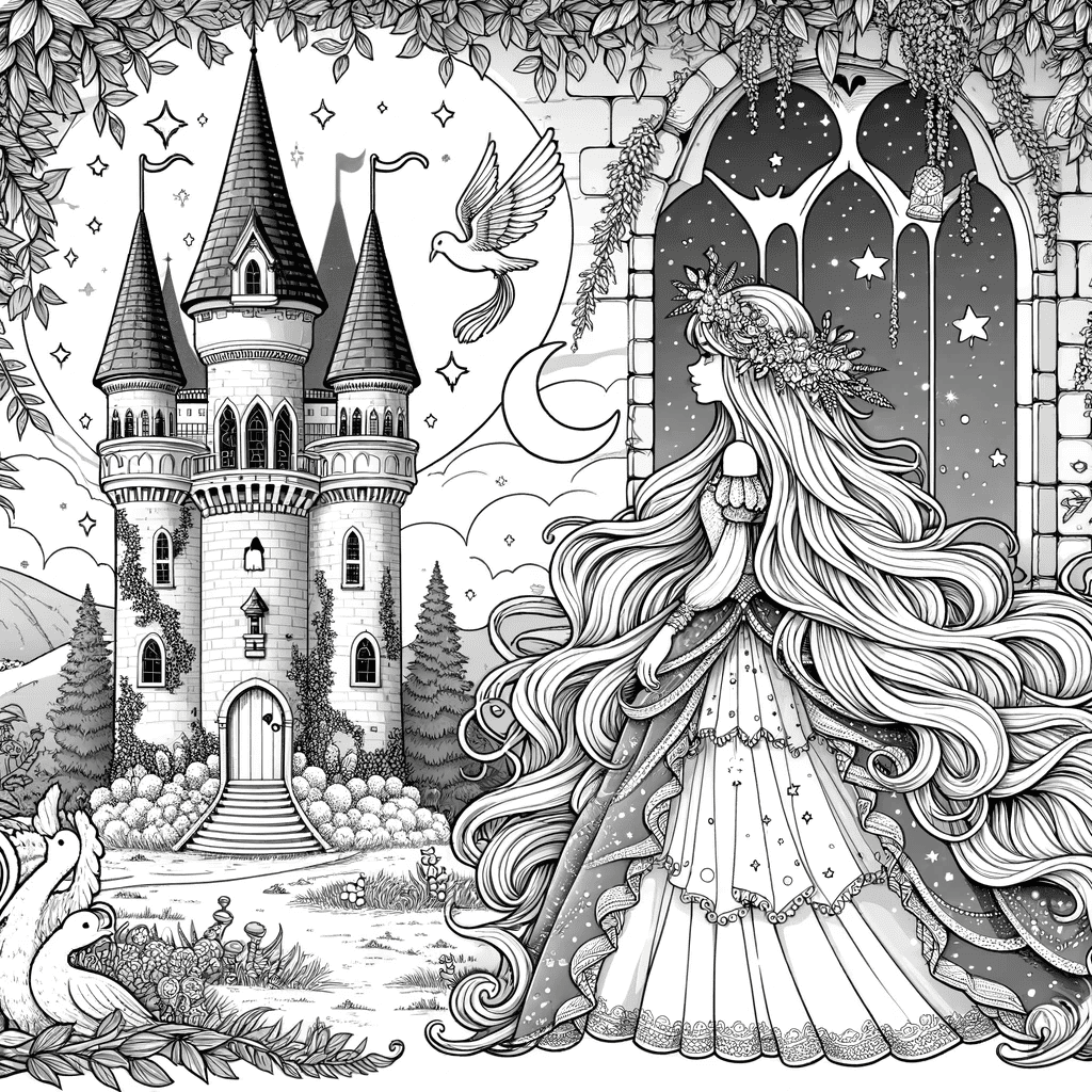 prinses met kasteel