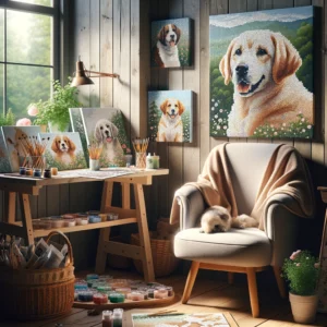 De psychologische voordelen van schilderen op nummer honden
