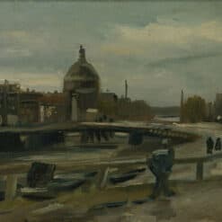 stadsgezicht in Amsterdam van Gogh