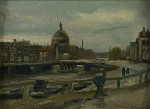stadsgezicht in Amsterdam van Gogh