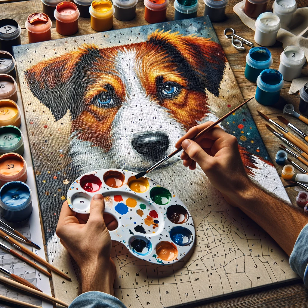Het belang van geduld en precisie bij het schilderen-op-nummer van honden