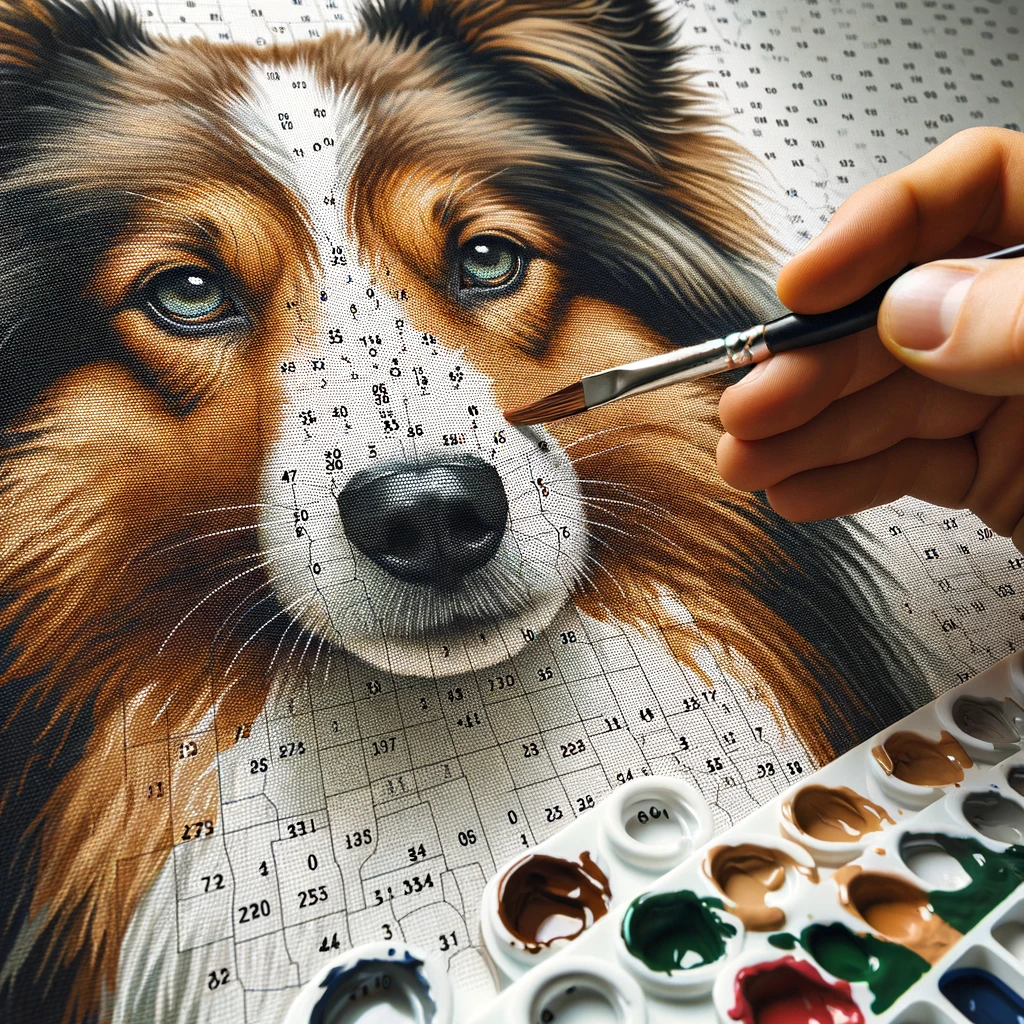 Hoe de juiste penseel te kiezen voor het schilderen van hondenafbeeldingen op nummer