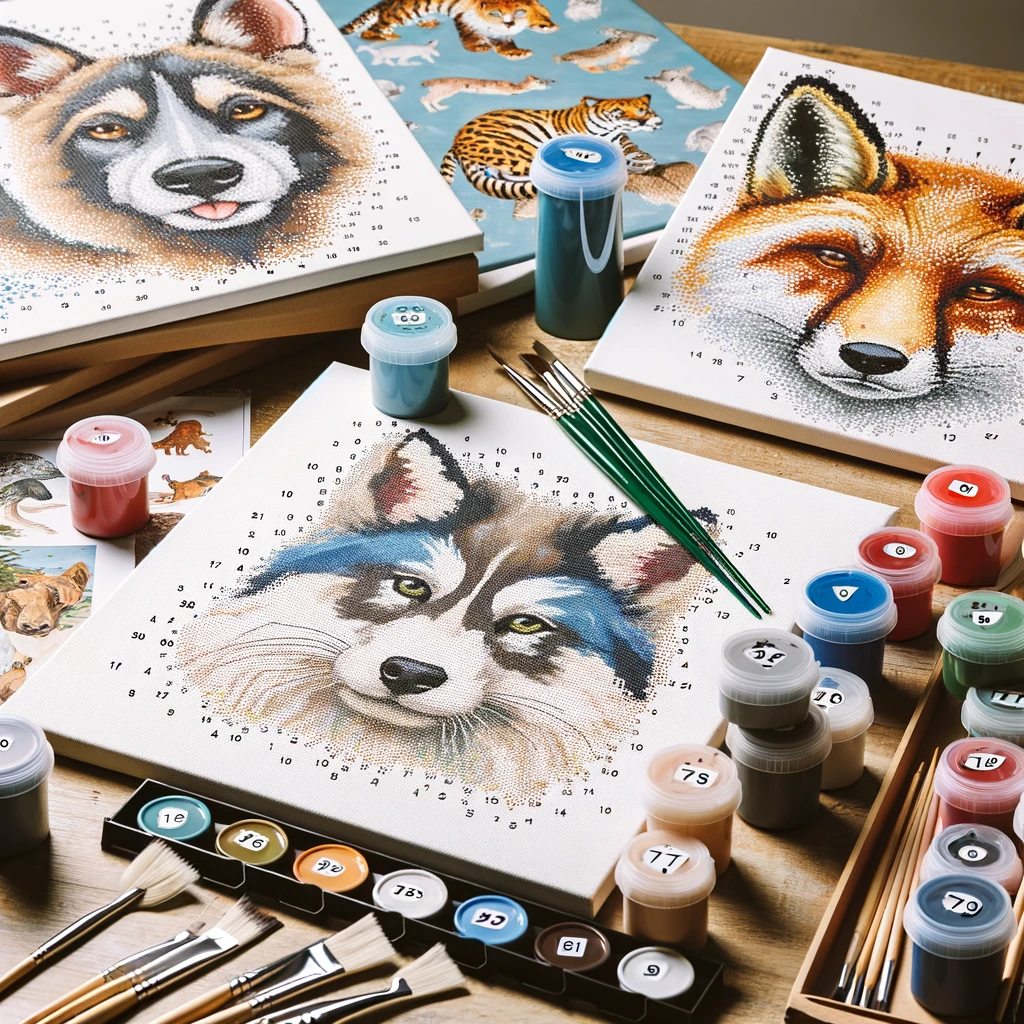 Inspirerende voorbeelden van prachtige schilderen op nummer dieren creaties.