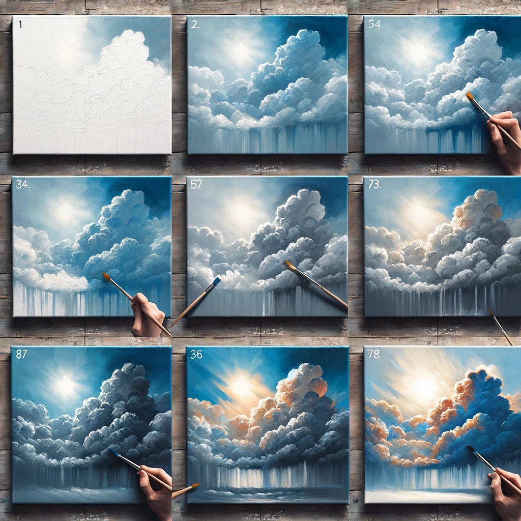 Het belang van compositie en perspectief bij het schilderen van wolken