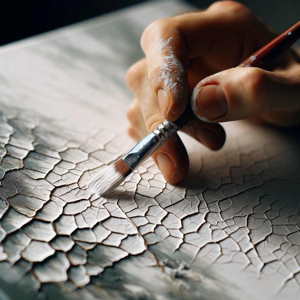 Laat het kunstwerk ​drogen