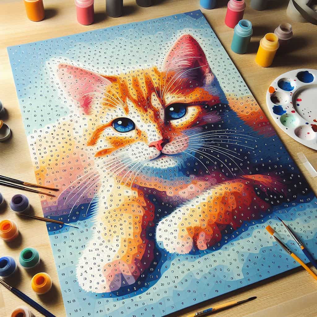 Hoe lang duurt het om een kattenpakket voor schilderen op nummer af te maken?