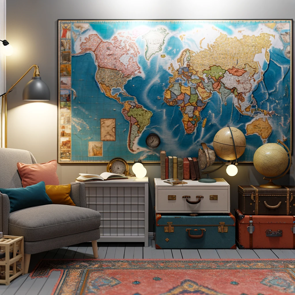 Hoe wereldkaart wanddecoratie een gevoel van avontuur kan toevoegen aan je huis