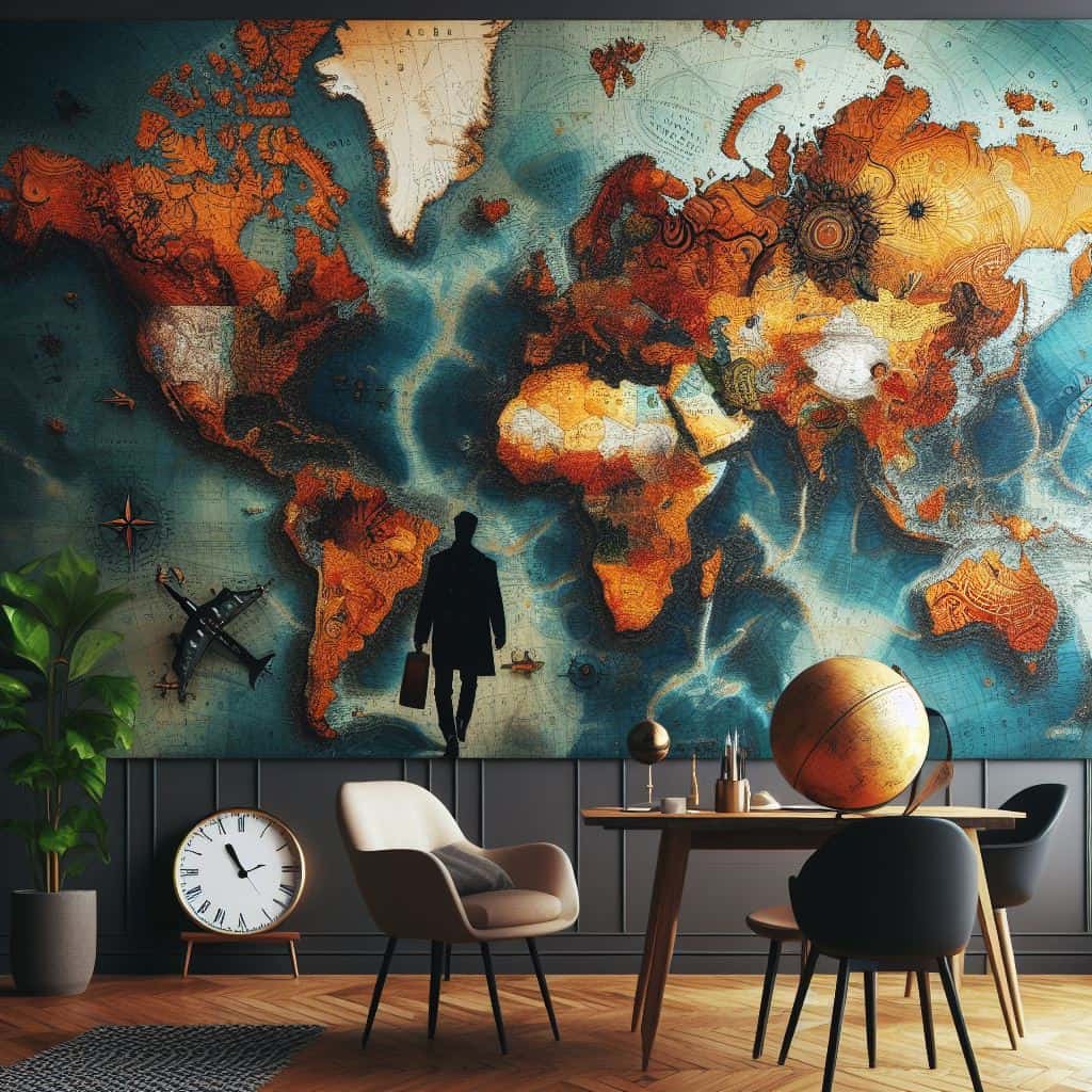 Populaire stijlen en ontwerpen van wereldkaart wanddecoratie