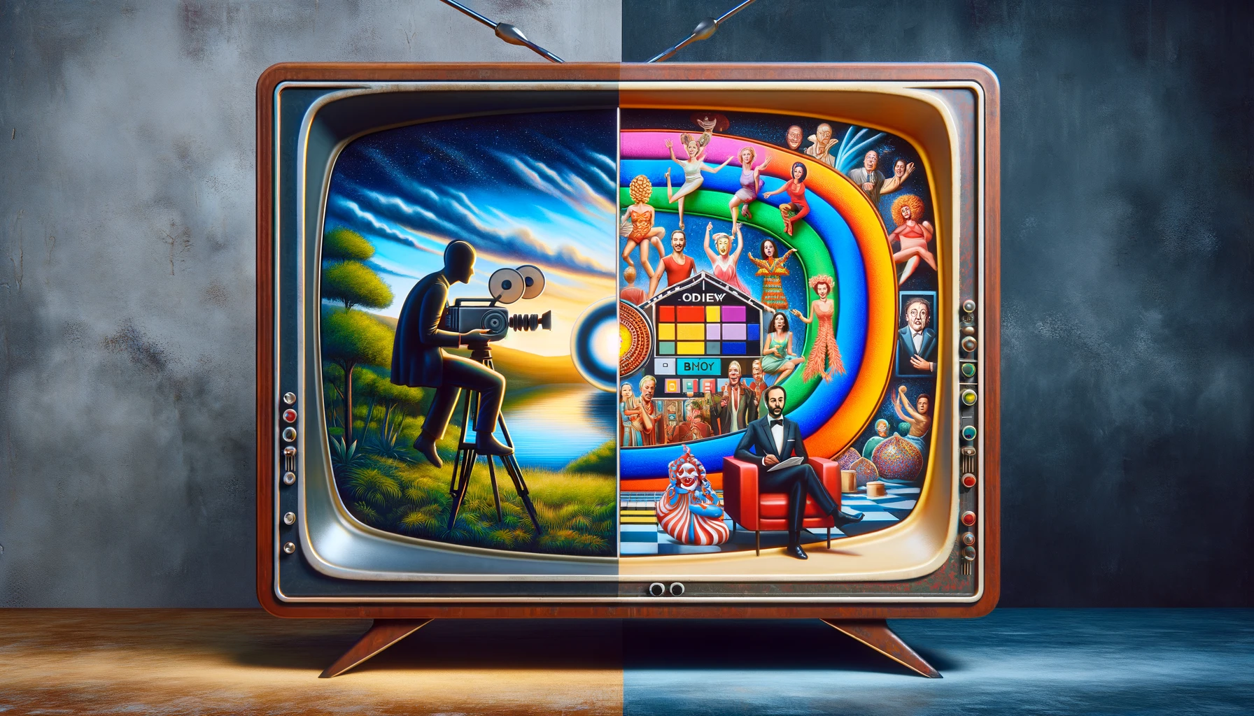 De populariteit van kunst- en kitschprogramma's op televisie.