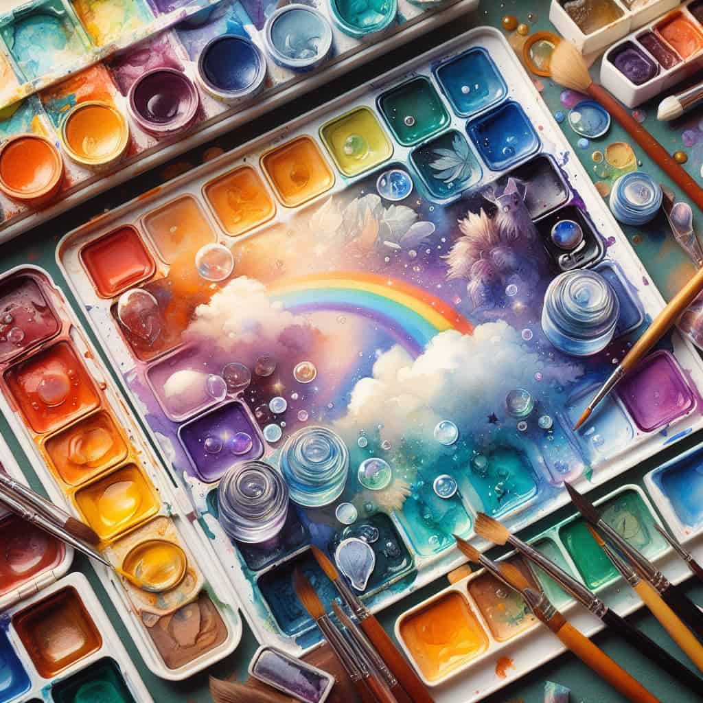 Speciale effecten creëren met gieten in aquarel