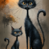 twee dunne katten