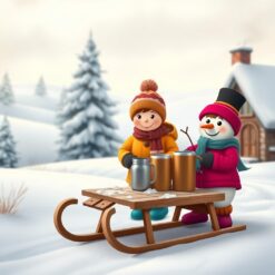 Winterwandeling met warme chocolademelk