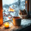 Winterthee bij kaarslicht