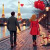 Romantische wandeling in Parijs