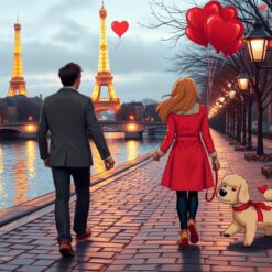 Romantische wandeling in Parijs