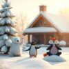 Winterse yoga in de sneeuwtuin