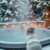 Warm bad, winterse stilte