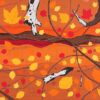 Herfstbos in kleurrijke chaos