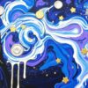 Kosmische Droom in Gouden Gloed