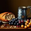 Rembrandts stilleven met brood en druiven