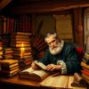 Rembrandt's Studiekamer bij Kaarslicht