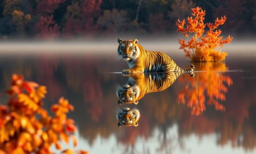 Lente met een tijger