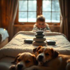 Winterse wellness: warme stenen massage