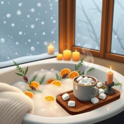 Warm bad met winterse geuren
