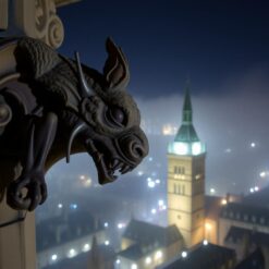 Vleermuis, hangend in de nacht
