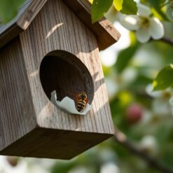 Zoemende wesp in kleurrijke bloemenzee