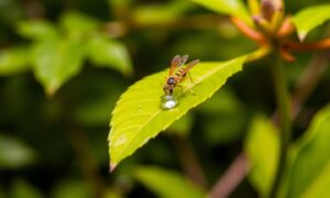 Kleine wesp, grootse bloemenpracht, schilderen op nummer